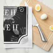 アンティークキッチンの看板 – 今日のメニュー キッチンタオル (四つ折り)