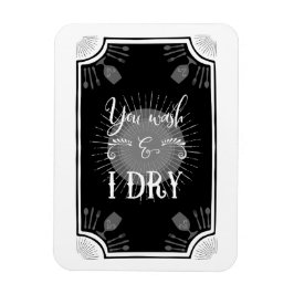 アンティークキッチンの看板 – 洗い流し&乾き マグネット