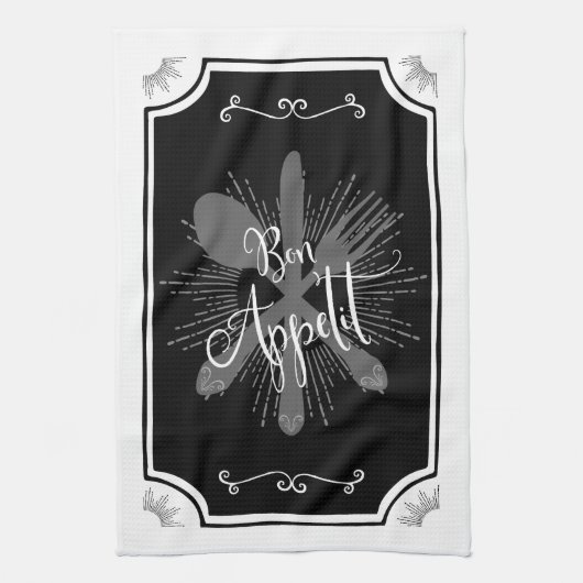 アンティークキッチンサイン – ボンペティット キッチンタオル (縦)