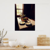 アンティークキッチンテーブル ポスター (キッチン)