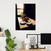 アンティークキッチンテーブル ポスター (ホームオフィス)