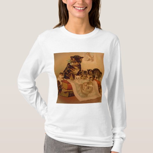 アンティークキテンス&ブックス子猫学校 Tシャツ (正面)