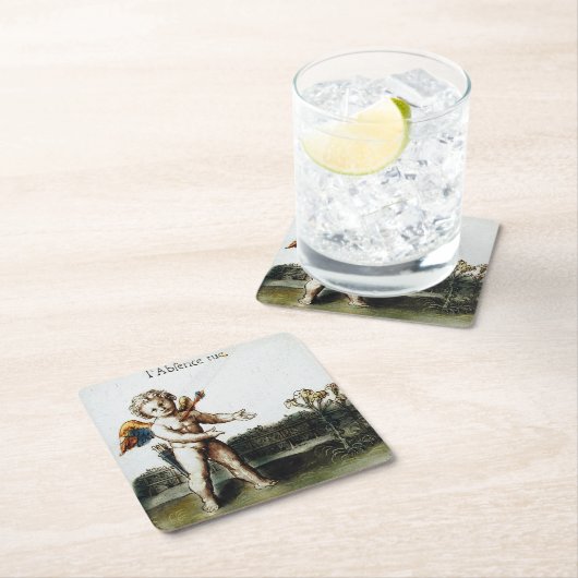 アンティークキューピッ恋しく思ドラブズユオットヴァンヴェーン スクエアペーパーコースター (インサイチュ)