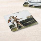 アンティークキューピッ恋しく思ドラブズユオットヴァンヴェーン スクエアペーパーコースター (アングル)