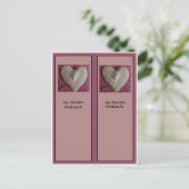 アンティークキルトハートブックマーク ポストカード (スタンド正面)