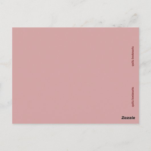 アンティークキルトハートブックマーク ポストカード (裏面)