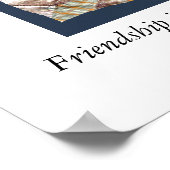 アンティークキルト友好は愛で縫い合わせ….. ポスター (角)