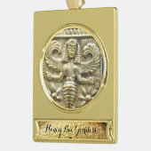 アンティークギリシャのハニービー女神 ゴールドプレートバナーオーナメント (左)