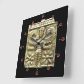 アンティークギリシャのハニービー女神 スクエア壁時計 (傾斜)