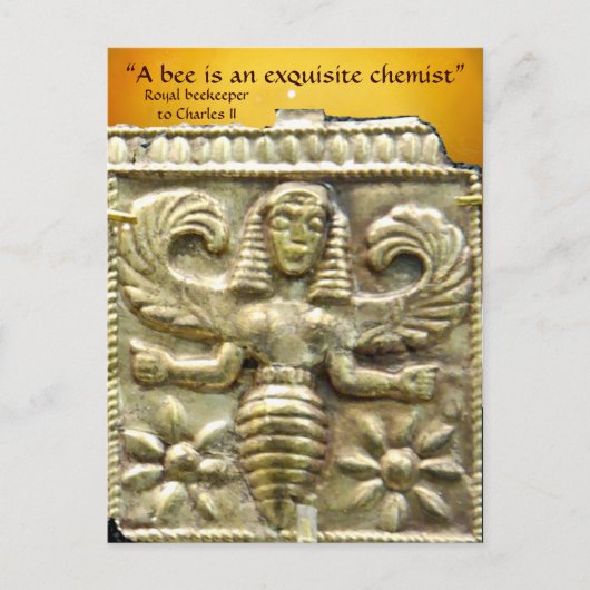 アンティークギリシャのハニービー女神 ポストカード (正面)