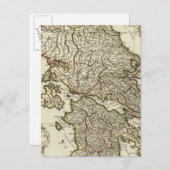アンティークギリシャの地図 ポストカード (正面/裏面)