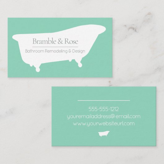 アンティーククラウフットタブ 名刺 (正面/裏面)