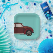 アンティーククラシックカー誕生日 ペーパープレート (パーティー)