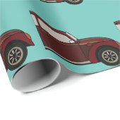 アンティーククラシックカー誕生日 ラッピングペーパー (ロールコーナー)