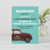アンティーククラシックカー誕生日 招待状 (スタンド正面)
