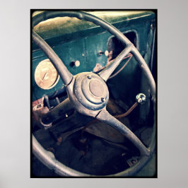 アンティーククラシックピックアップトラック ポスター