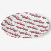 アンティーククラシックレッドカーディナー紙プレート ペーパープレート (アングル)