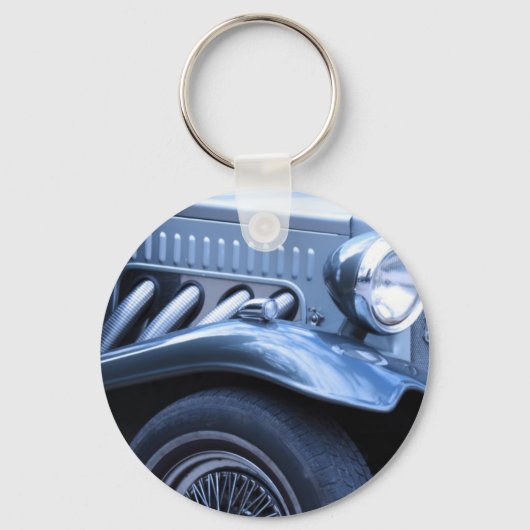 アンティーククラシックヴィンテージカークロムアンドライト キーホルダー (正面)