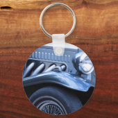 アンティーククラシックヴィンテージカークロムアンドライト キーホルダー (正面)