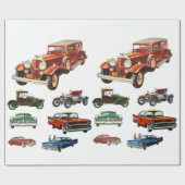 アンティーククラシックヴィンテージ自動車交通アート ラッピングペーパー (フラット)
