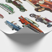 アンティーククラシックヴィンテージ自動車交通アート ラッピングペーパー (角)
