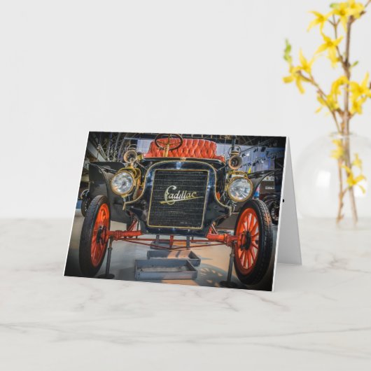 アンティーククラシック車種法誕生日カード カード (黄色い花)