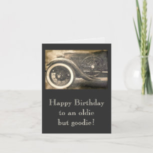 アンティーククラシック車誕生日ノートカード カード