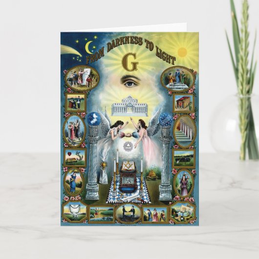 アンティーククラフトフリーメーソンマソニックハゼン カード (正面)