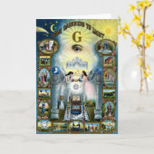 アンティーククラフトフリーメーソンマソニックハゼン カード (黄色い花)