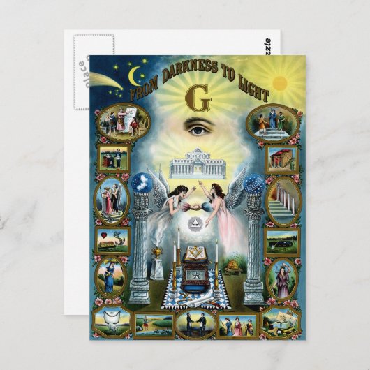 アンティーククラフトフリーメーソンマソニックハゼン ポストカード (正面/裏面)