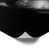 アンティーククラリネット静物詩、B&W ポスター (角)