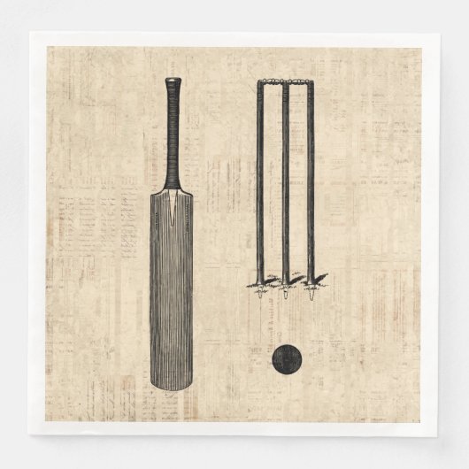 アンティーククリケットこうもりヴィンテージ図解入りの、写真付きのアート (正面)