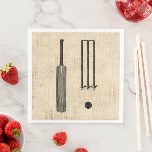 アンティーククリケットこうもりヴィンテージ図解入りの、写真付きのアート (インサイチュ)