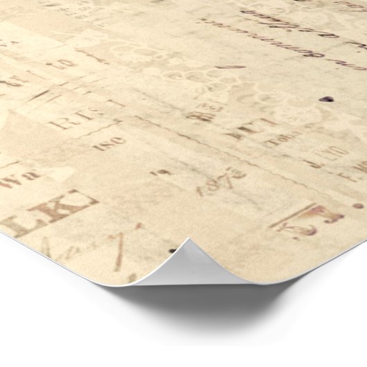 アンティーククリケットこうもりヴィンテージ図解入りの、写真付きのアート ポスター (角)