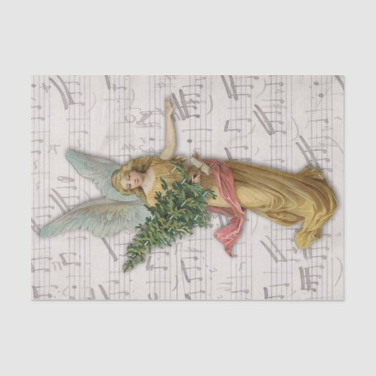 アンティーククリスマスエンジェルビクトリアンクリスチャンビッグ 薄葉紙 (正面)