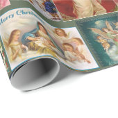 アンティーククリスマスカードベビーイエスエンジェル出生 ラッピングペーパー (ロールコーナー)