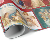 アンティーククリスマスカードベビーイエスエンジェル出生 ラッピングペーパー (ロールコーナー)