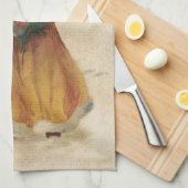 アンティーククリスマスガールウィンターチャイルド キッチンタオル (四つ折り)