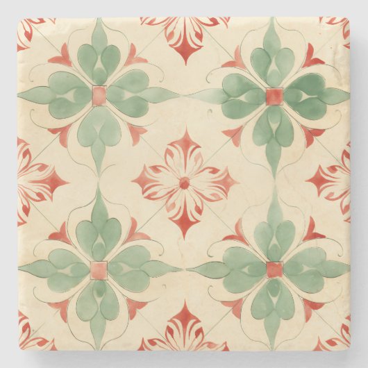 アンティーククリスマスタイル ストーンコースター (正面)