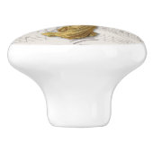 アンティーククリスマスツリーエンジェルビクトリアン紙スクラップ セラミックノブ (側面)