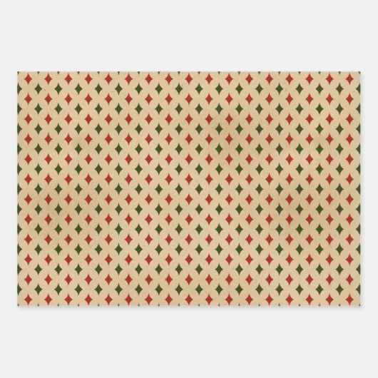 アンティーククリスマスパターン ラッピングペーパーシート (正面3)