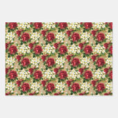 アンティーククリスマスパターン ラッピングペーパーシート (正面2)