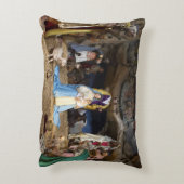 アンティーククリスマス出生シーン アクセントクッション (裏面(縦))