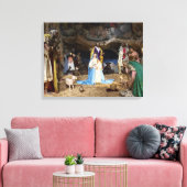 アンティーククリスマス出生シーン キャンバスプリント (インサイチュ (リビング))