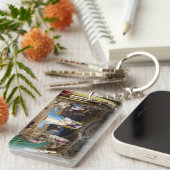 アンティーククリスマス出生シーン キーホルダー (正面右)