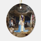 アンティーククリスマス出生シーン セラミックオーナメント (左)