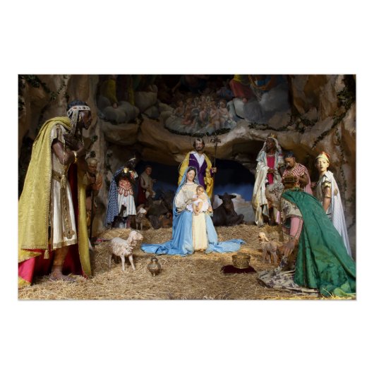 アンティーククリスマス出生シーン ポスター (正面)