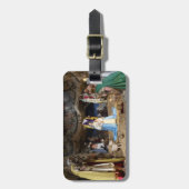 アンティーククリスマス出生シーン ラゲッジタグ (正面縦)