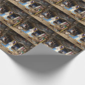 アンティーククリスマス出生シーン ラッピングペーパー (角)