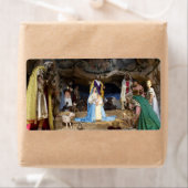 アンティーククリスマス出生シーン ラベル (インサイチュ)